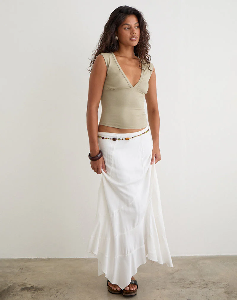 Emberly Plunge Top in Slate Green - Image 4
