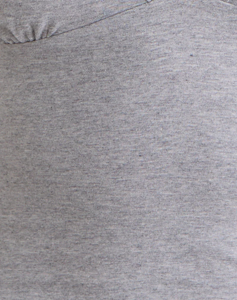 Emesy Long Sleeve Top in Grey Marl - Image 6