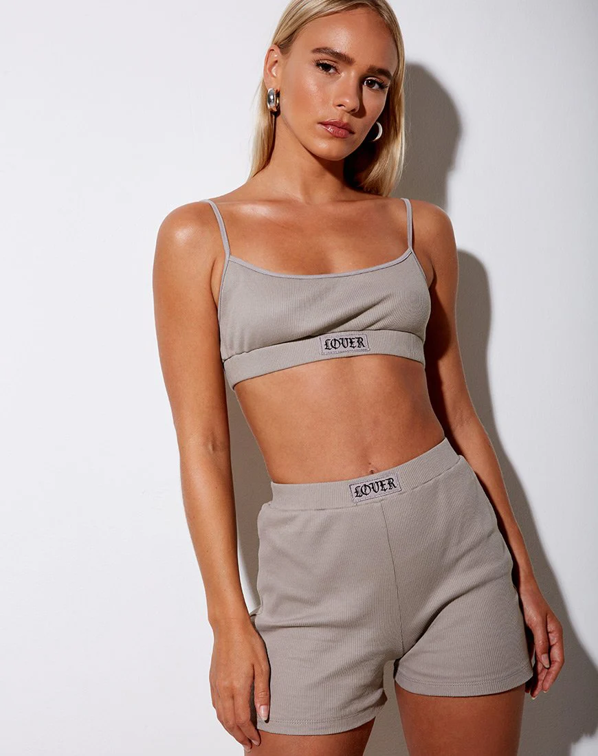 Esme Bralet Top in Mushroom 'Lover' Embro - Image 7