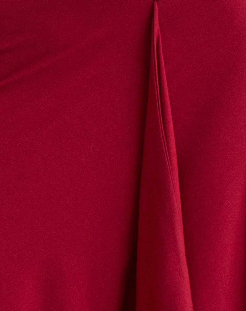 Esmeray Midi Skirt in Adrenaline Red - Image 7