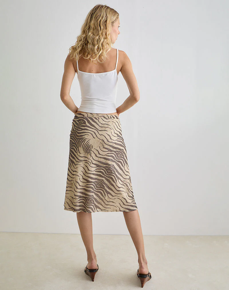 Esmeray Midi Skirt in Wild Animal Neutral - Image 4