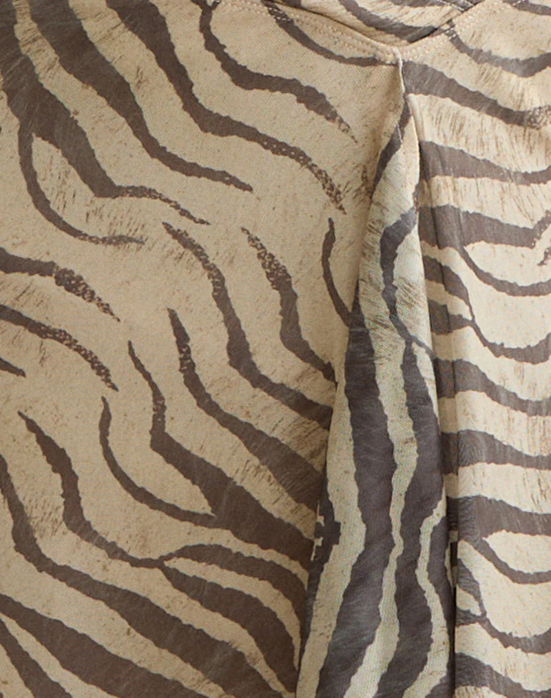 Esmeray Midi Skirt in Wild Animal Neutral - Image 6