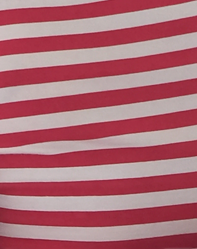 Eunia Micro Shorts in Red and White Stripe - Image 6