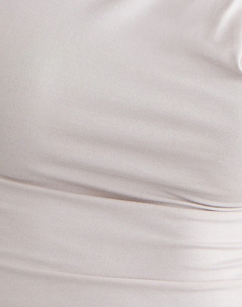 Everly Twist Tank Top in Cannoli Cream - Image 5