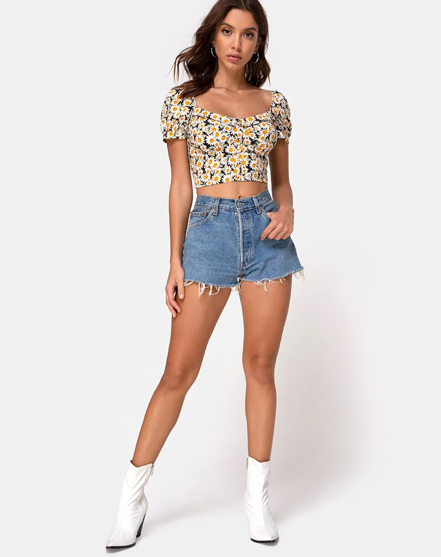 Fahrani Top in Delightful Daisy - Image 3
