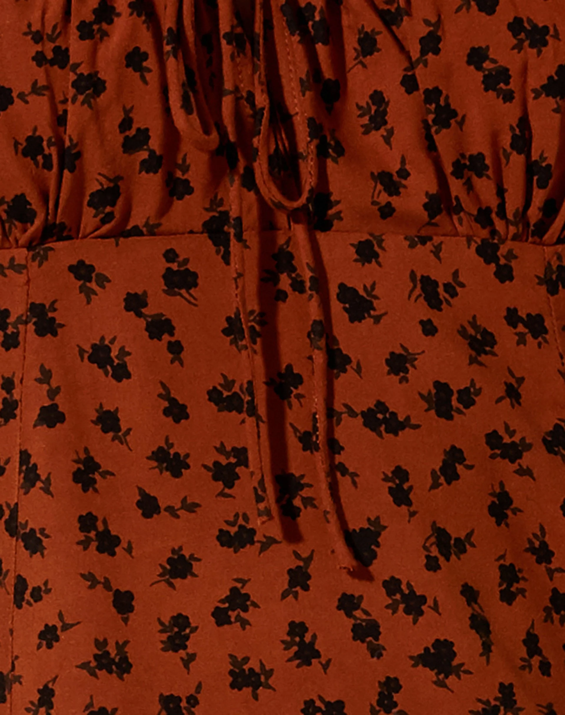Famala Mini Dress in Dainty Daisy Bombay Brown - Image 5