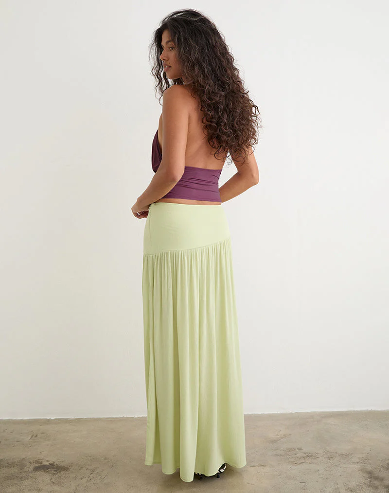 Fang Maxi Skirt in Crinkle Pistachio - Image 6