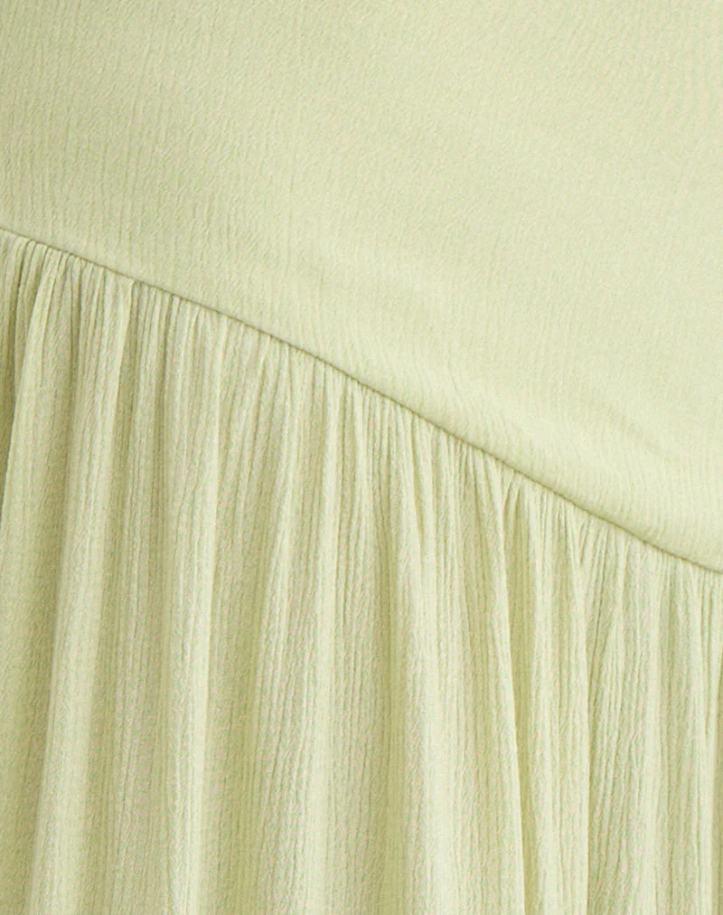 Fang Maxi Skirt in Crinkle Pistachio - Image 7