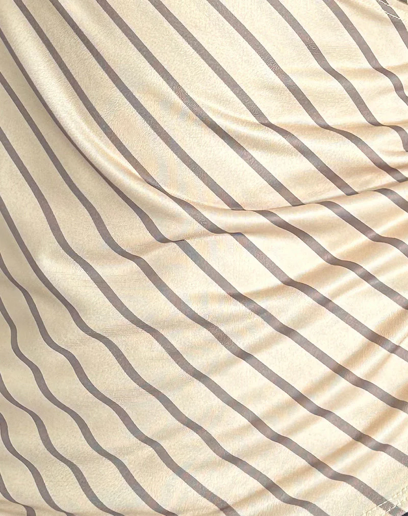 Fayez Slinky Top in Yellow Diagonal Stripe - Image 6