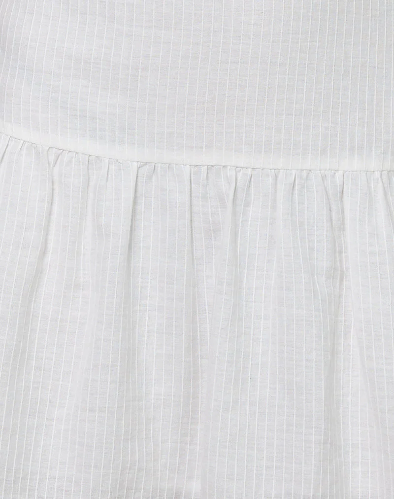 Felicia Halterneck Mini Dress in Crochet White - Image 6