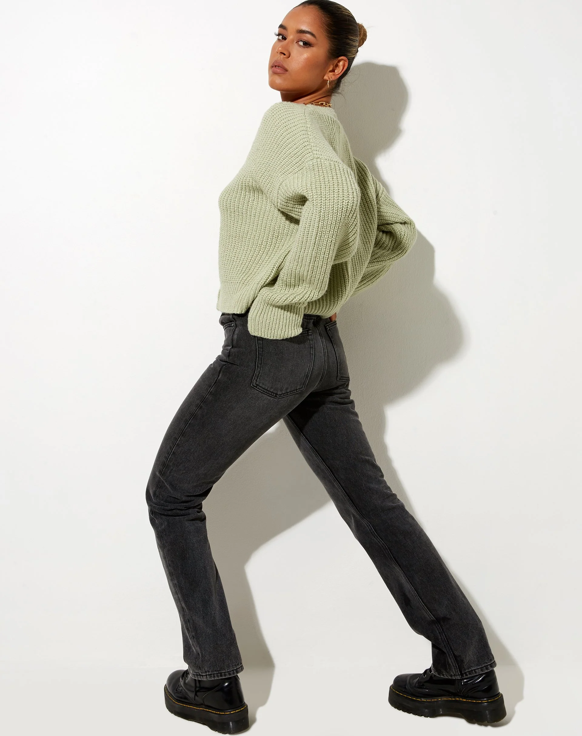 Fia Cardigan in Sage - Image 3