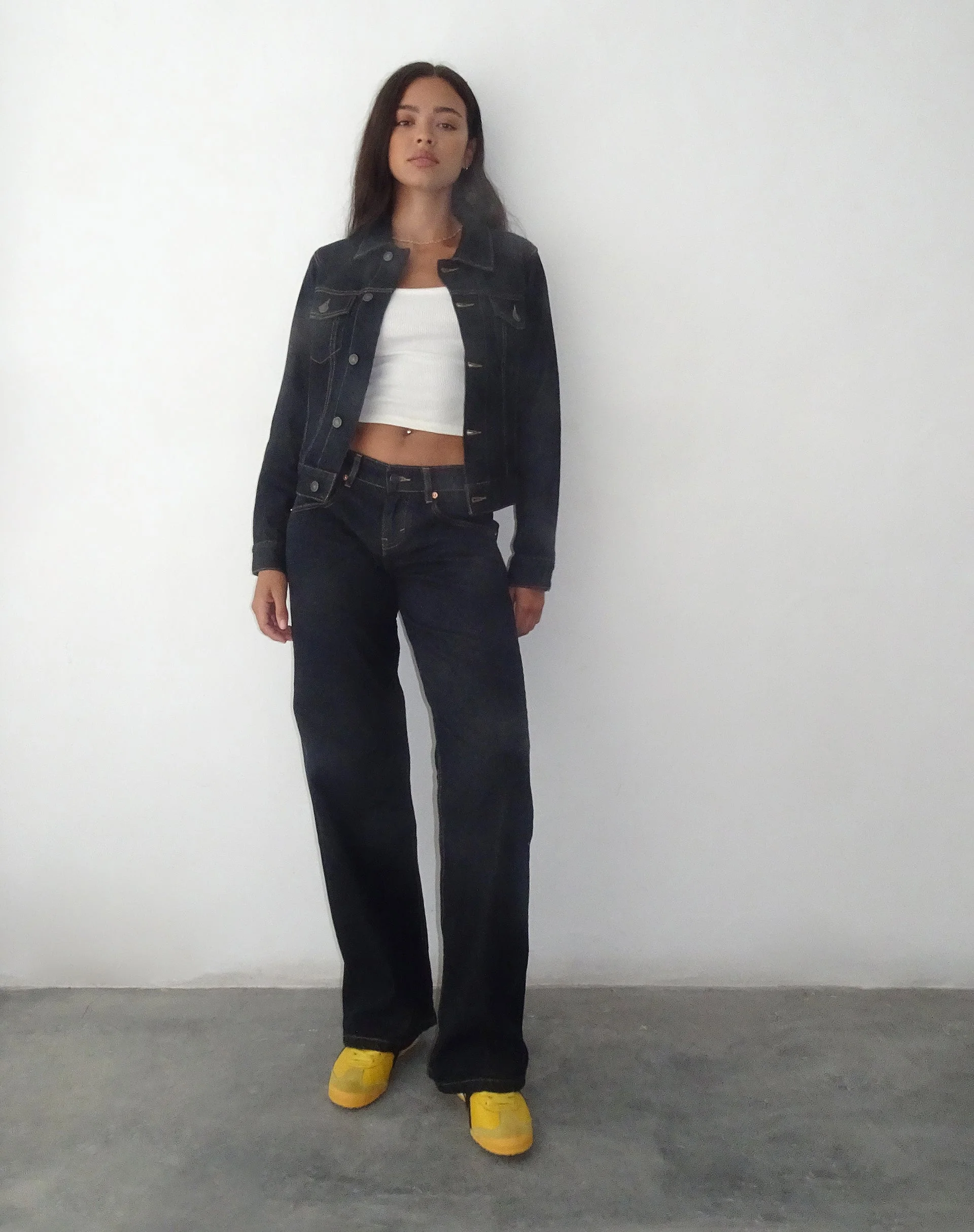 Fitted Denim Jacket in Indigo - Image 4
