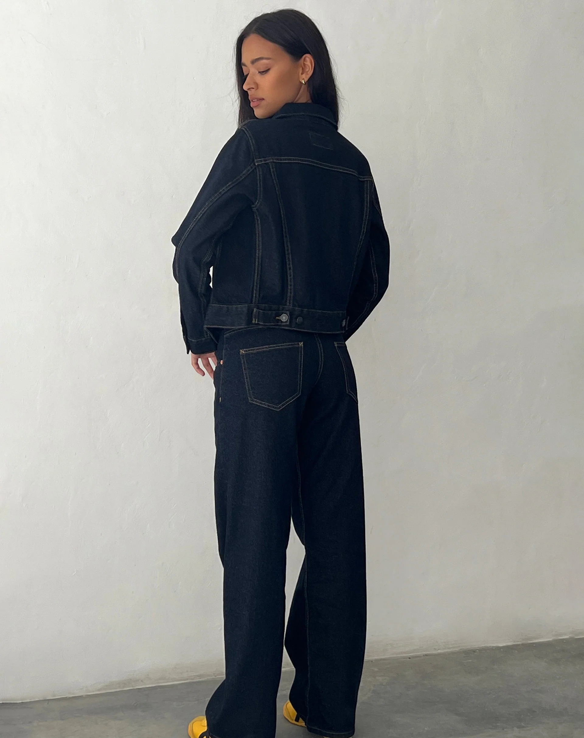 Fitted Denim Jacket in Indigo - Image 5
