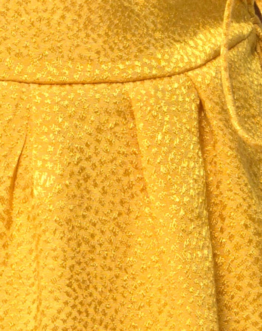 Furia Slip Dress in Satin Mustard - Image 5
