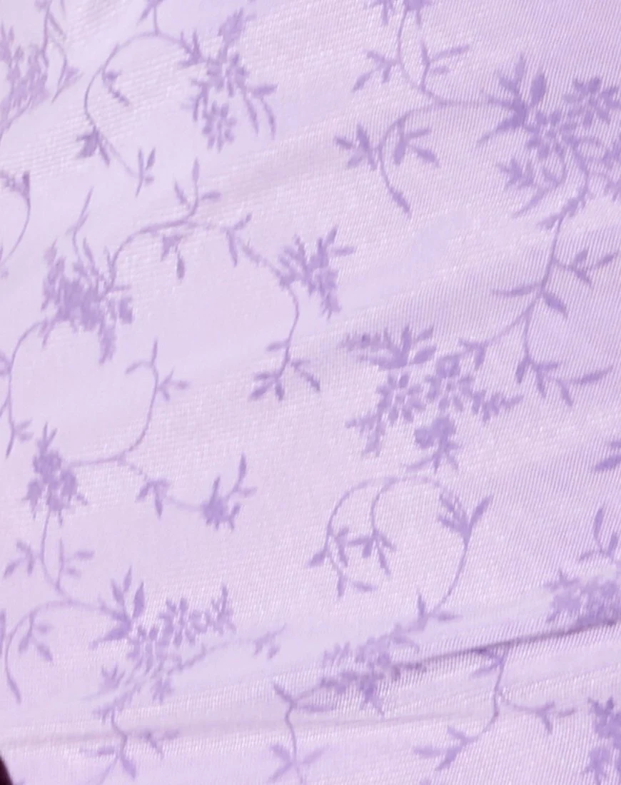 Gaina Bodycon Dress in Love Bloom Lilac Flock - Image 7