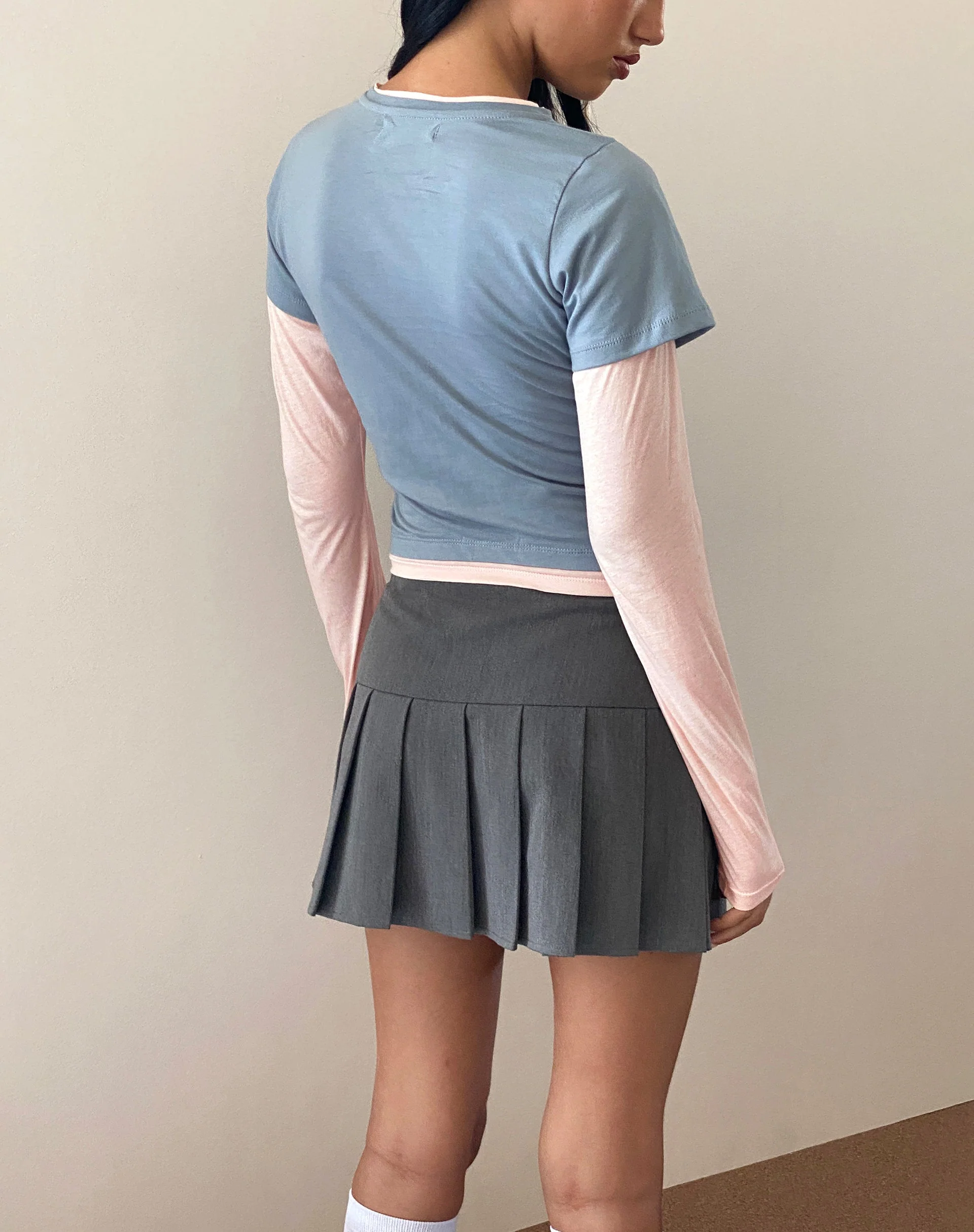 GALEN TOP LIGHT GREY BLUSH M EMB - Image 4