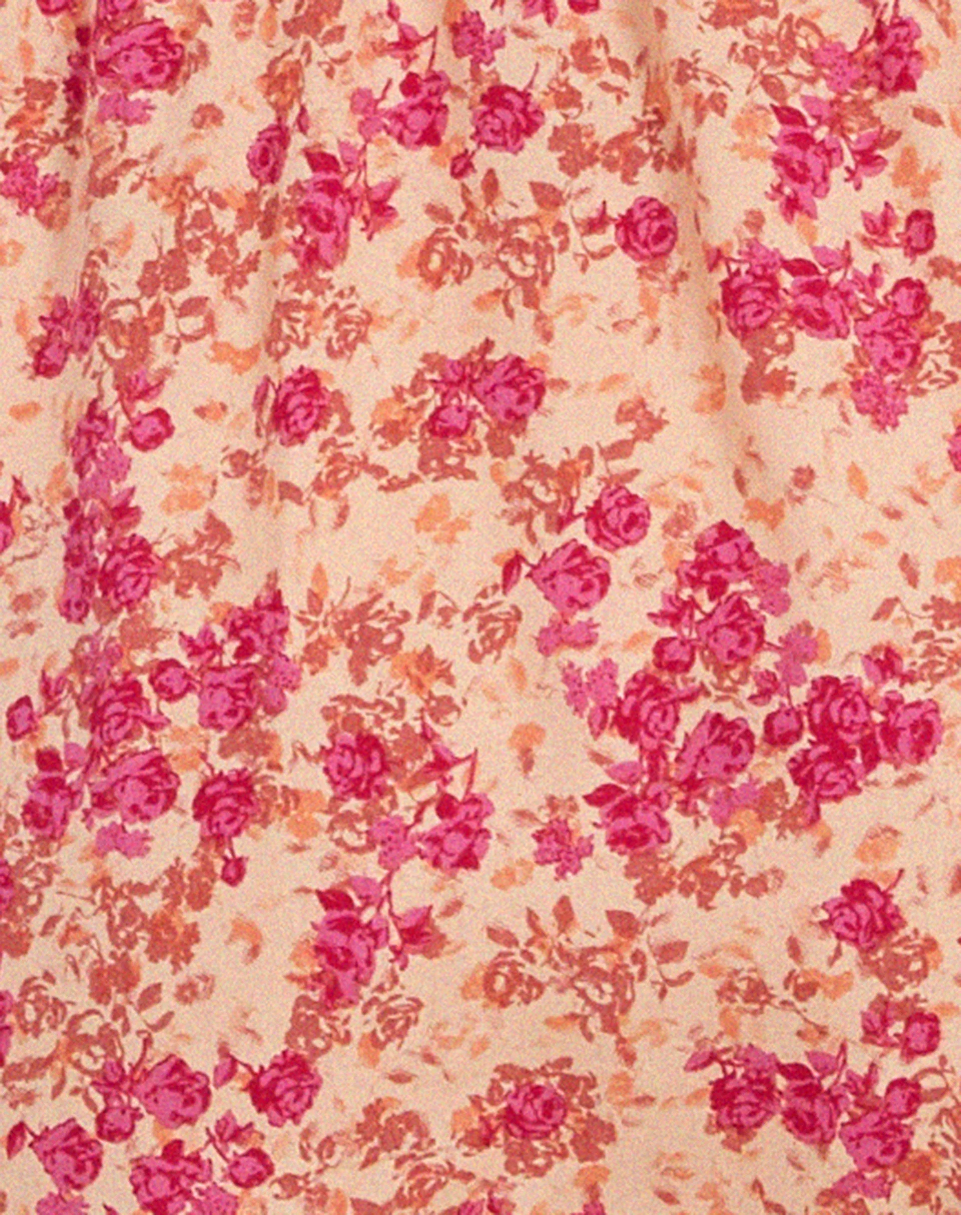 Galova Mini Dress in Dark Wild Flower Cantaloupe - Image 6