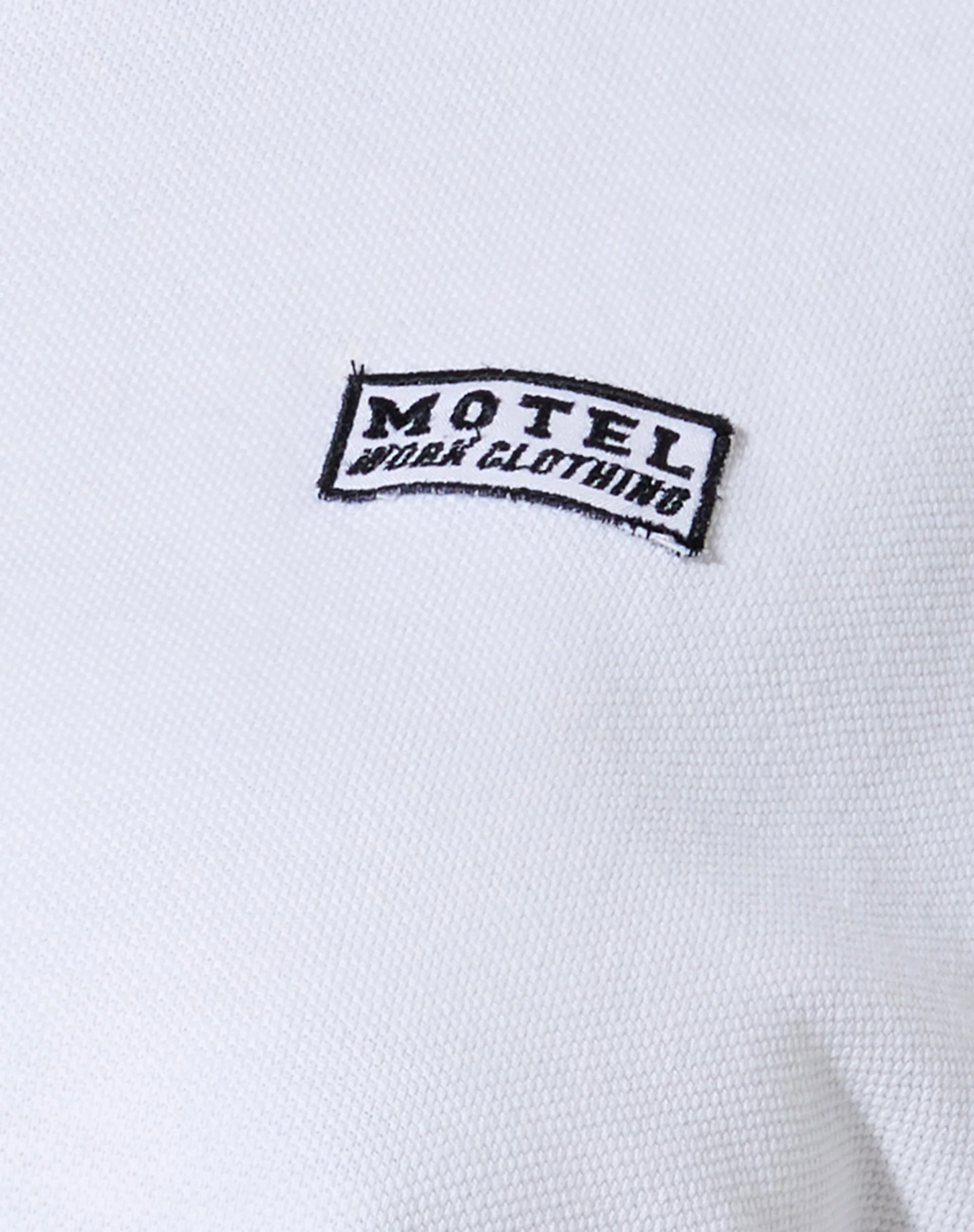 Gandi Crop Top in White with Motel Work Clothing Label - Image 5