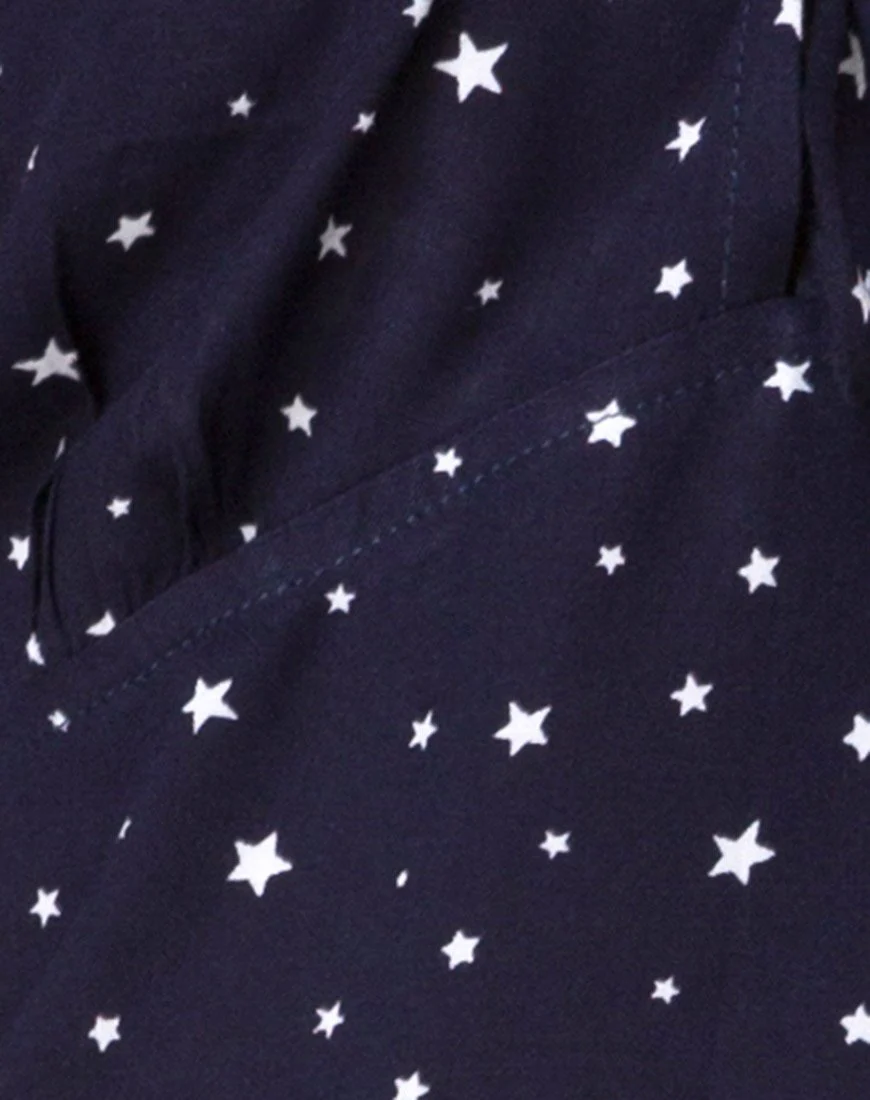 Gaval Mini Dress in Stars Struck Navy - Image 5