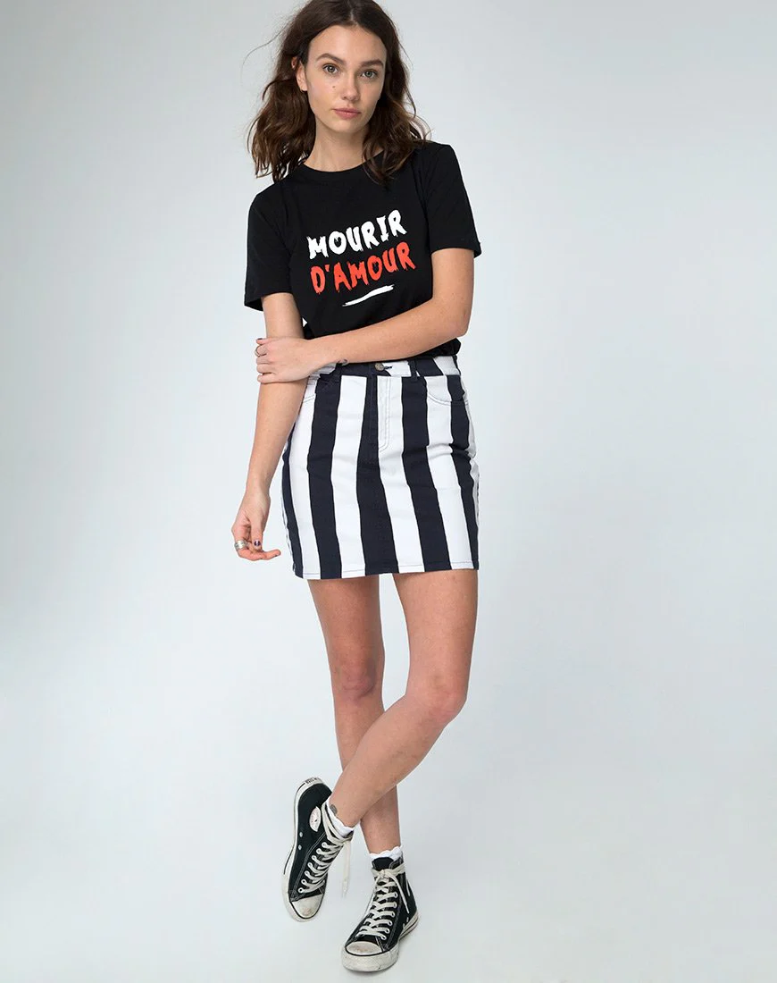 Girl Fit Tee in Mourir D'Amour Black - Image 3