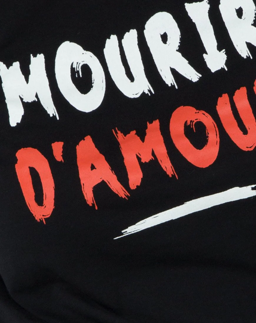 Girl Fit Tee in Mourir D'Amour Black - Image 5