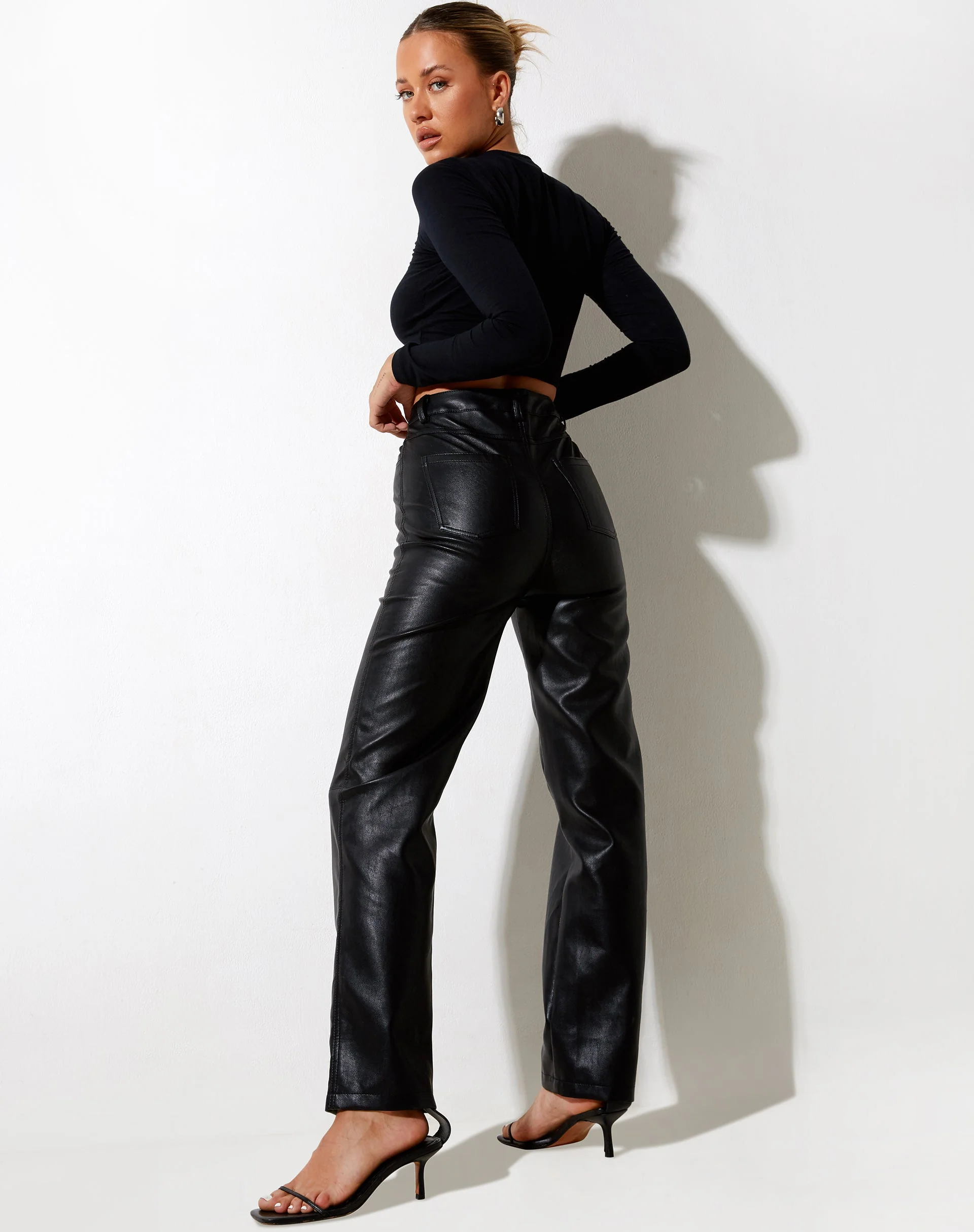 Gisy Crop Top in Lycra Black - Image 6