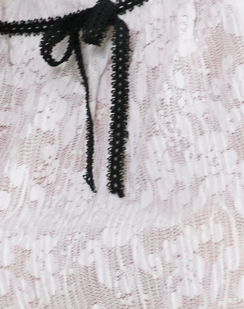 Gladia Halter Neck Mini Dress in Unlined Lace White - Image 5