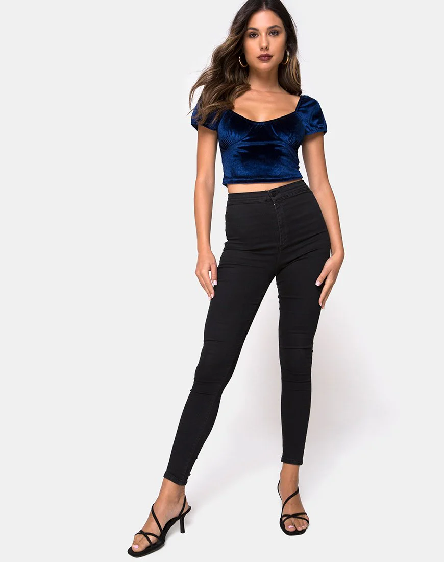 Glaty Top in Velvet Navy - Image 3