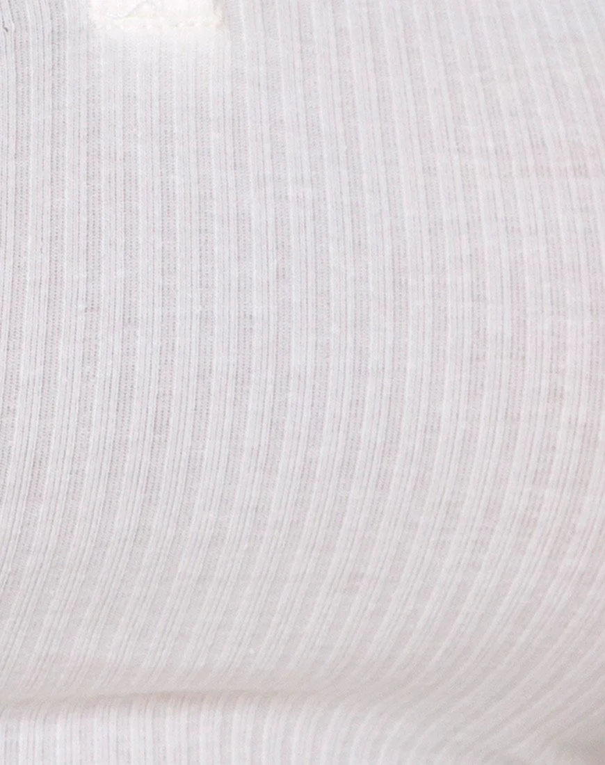 Guaco Crop Top in Rib Ivory - Image 6