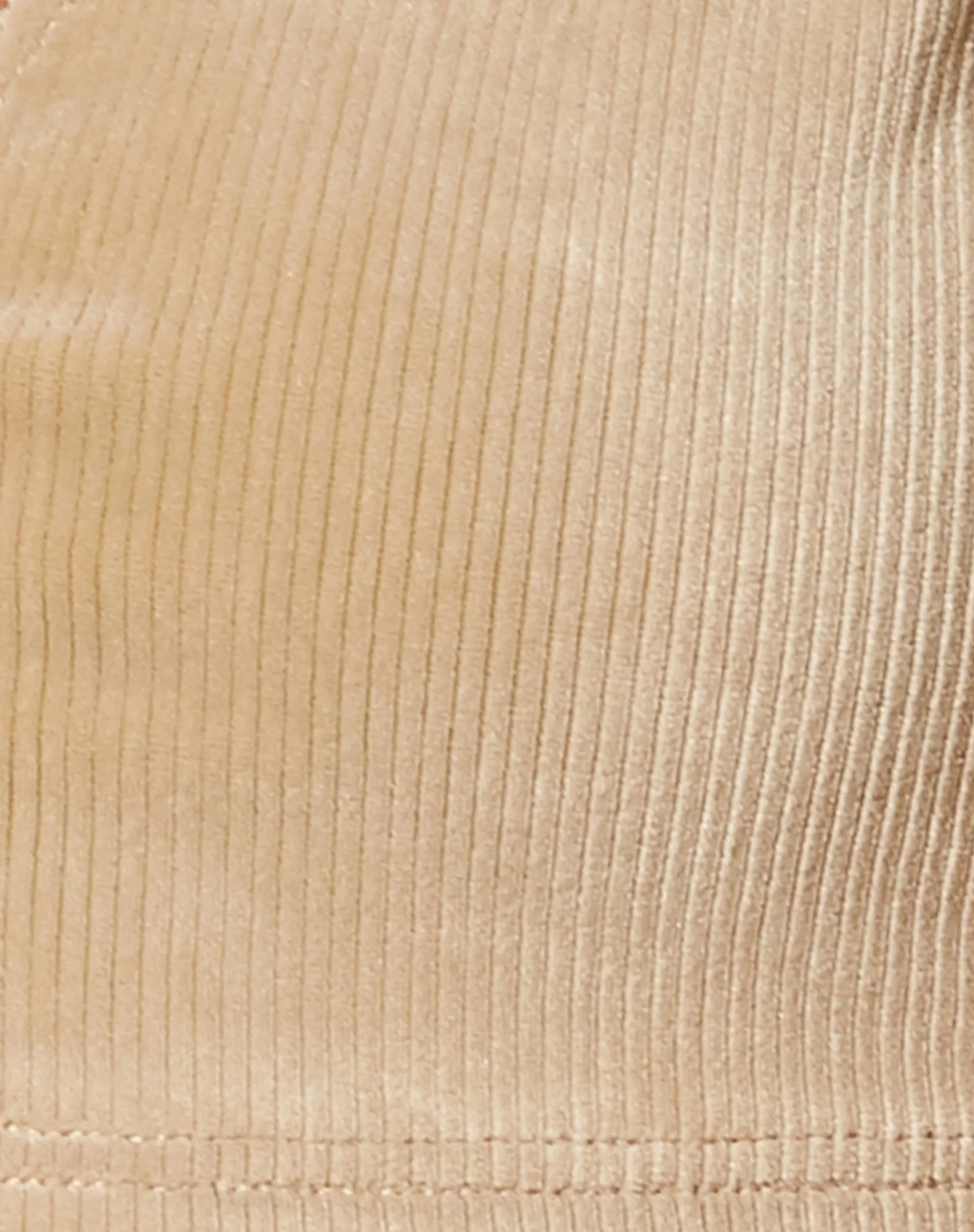 Guan Crop Top in Velvet Rib Tan - Image 6