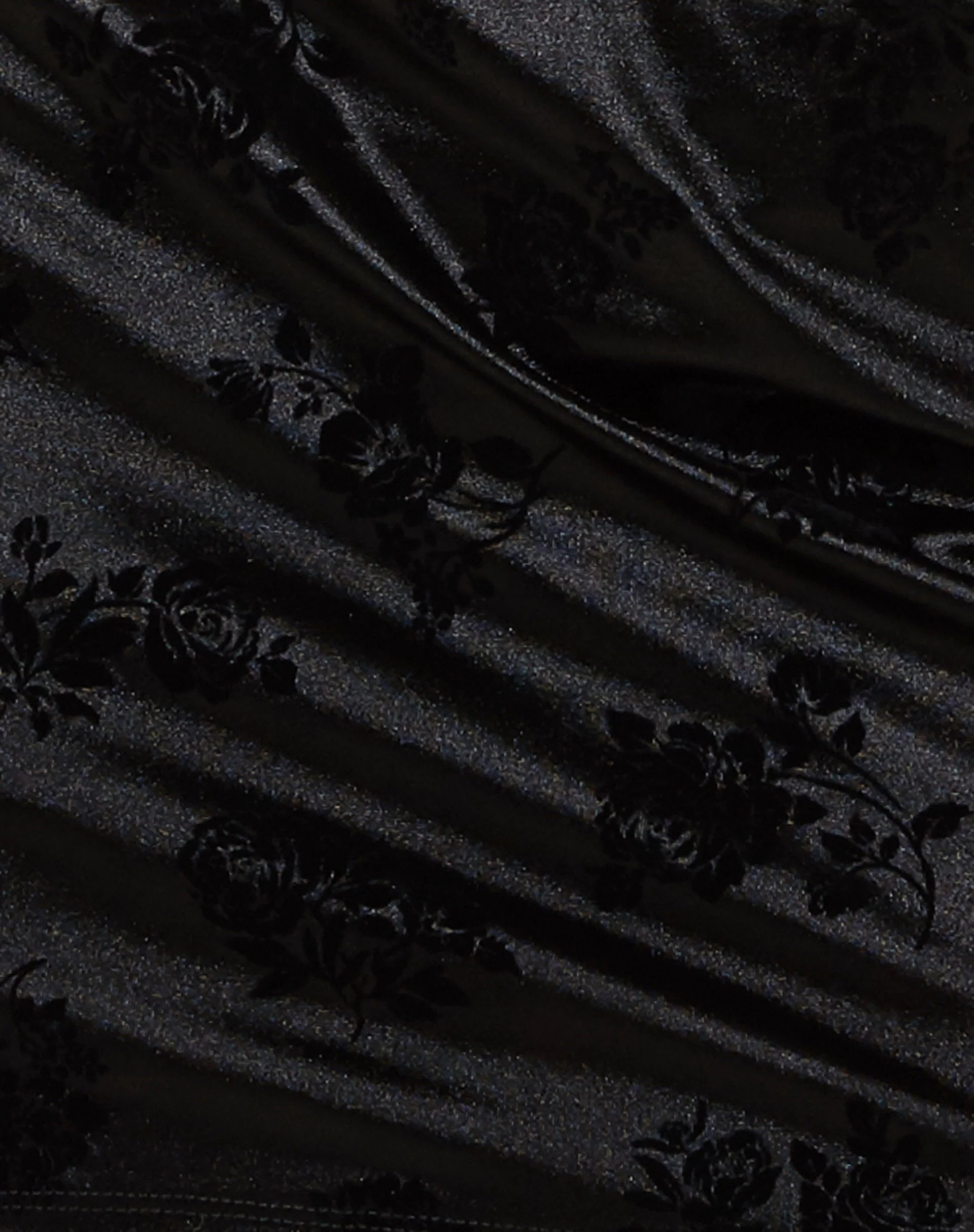 Guida Mini Skirt in Black Rose Flock - Image 6