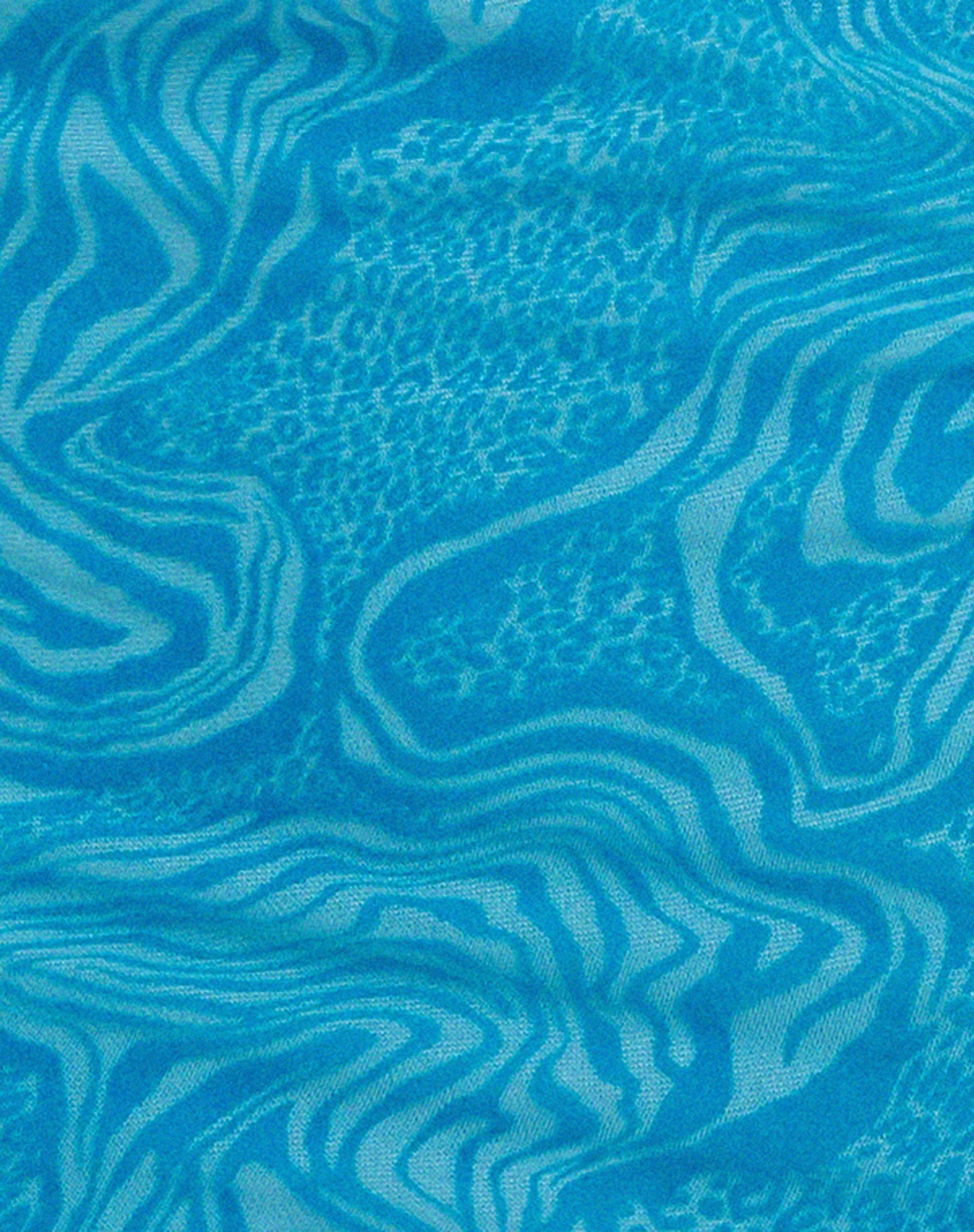 Guida Mini Skirt in Mixed Animal Flock Blue - Image 8