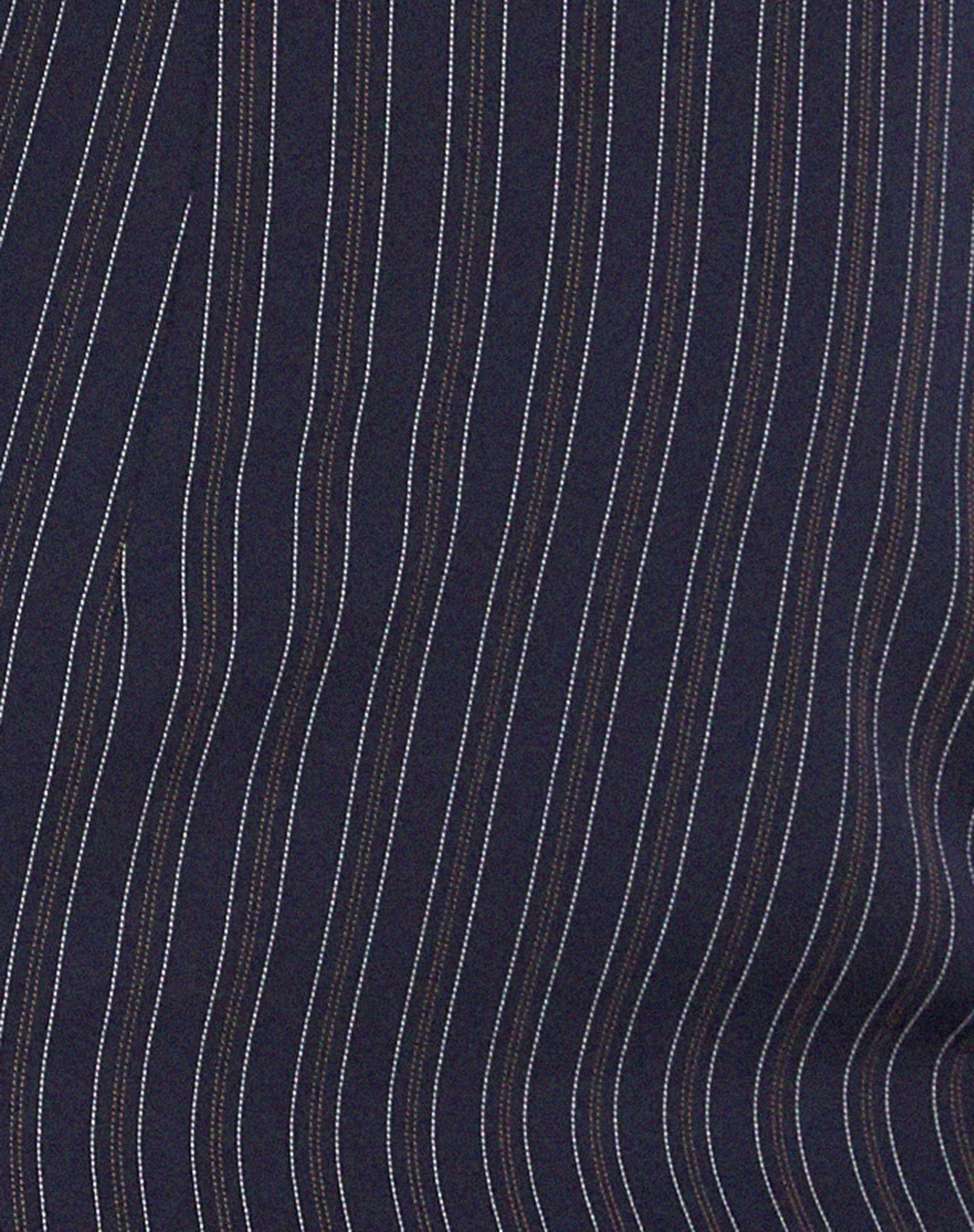 Hadavi Mini Halterneck Dress in Navy Pinstripe - Image 5