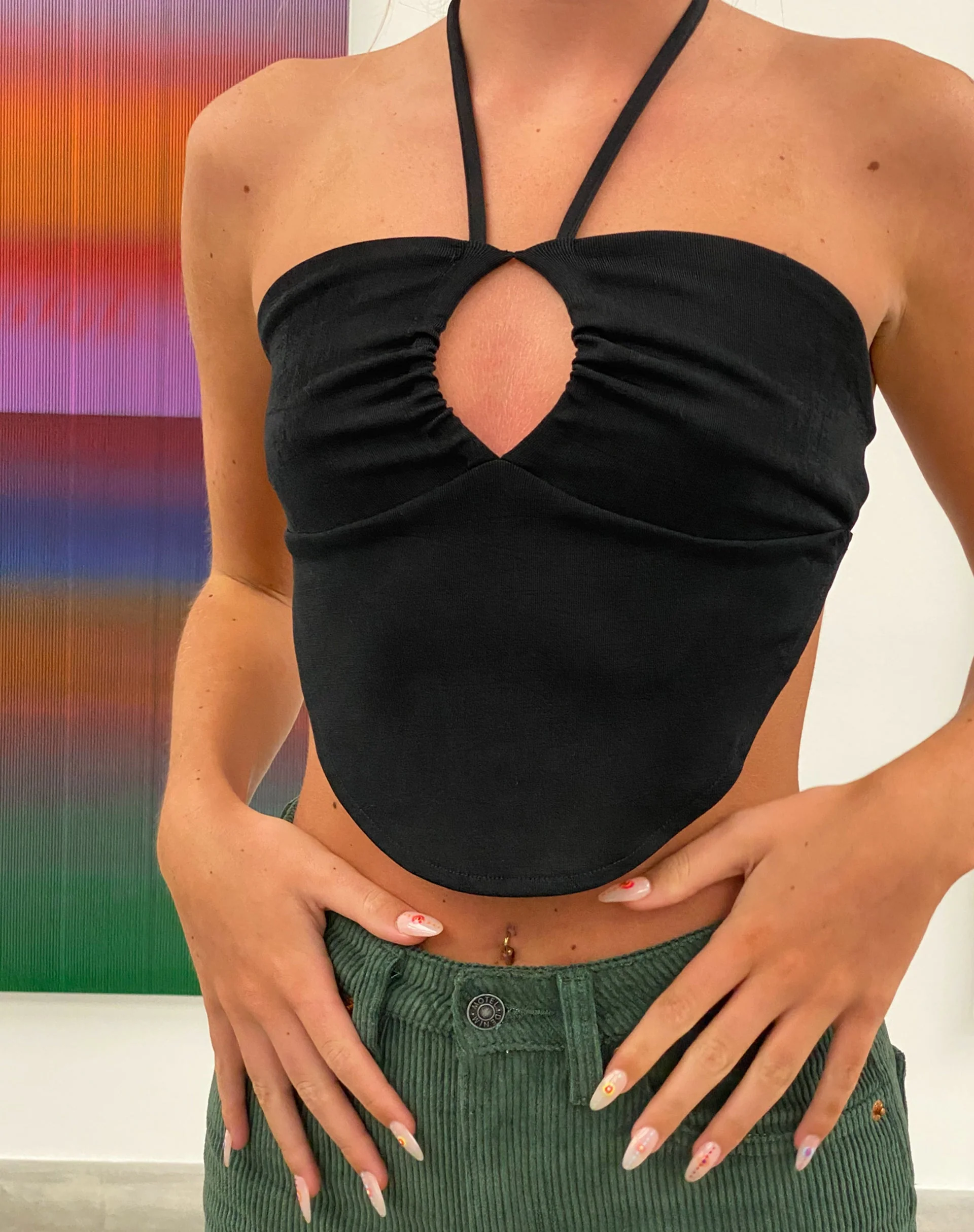 MOTEL X OLIVIA NEILL Hanabi Top in Crepe Black - Image 2