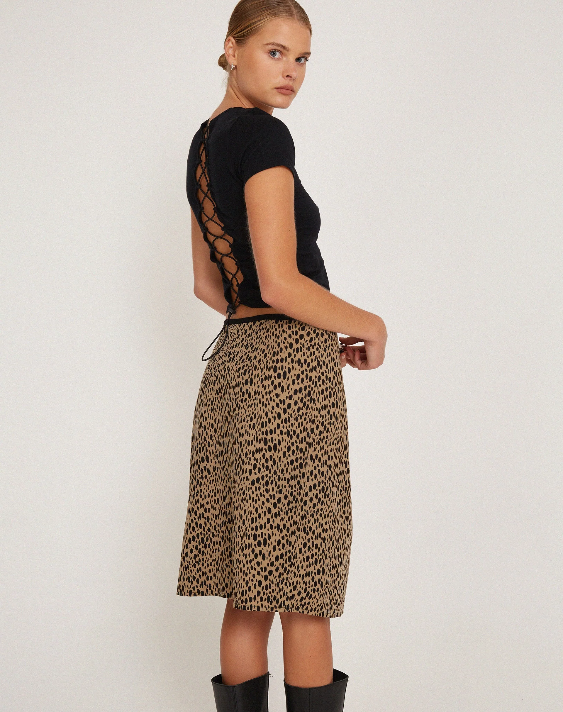 Har Midi Skirt in Mini Cheetah - Image 4