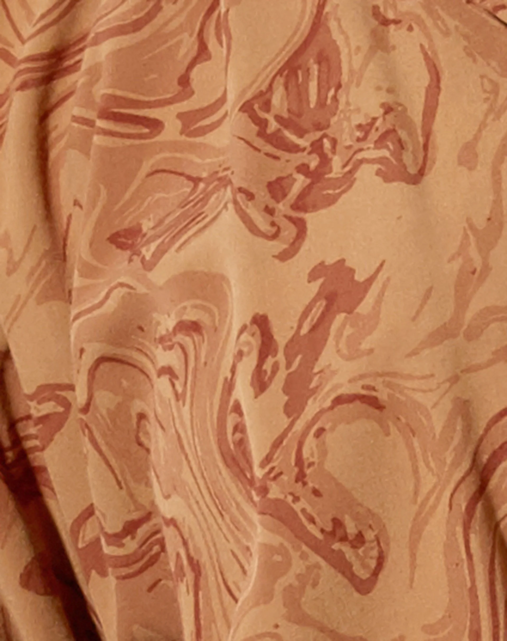 Hawaiian Shirt in Fluid Marbling Brown - Image 5