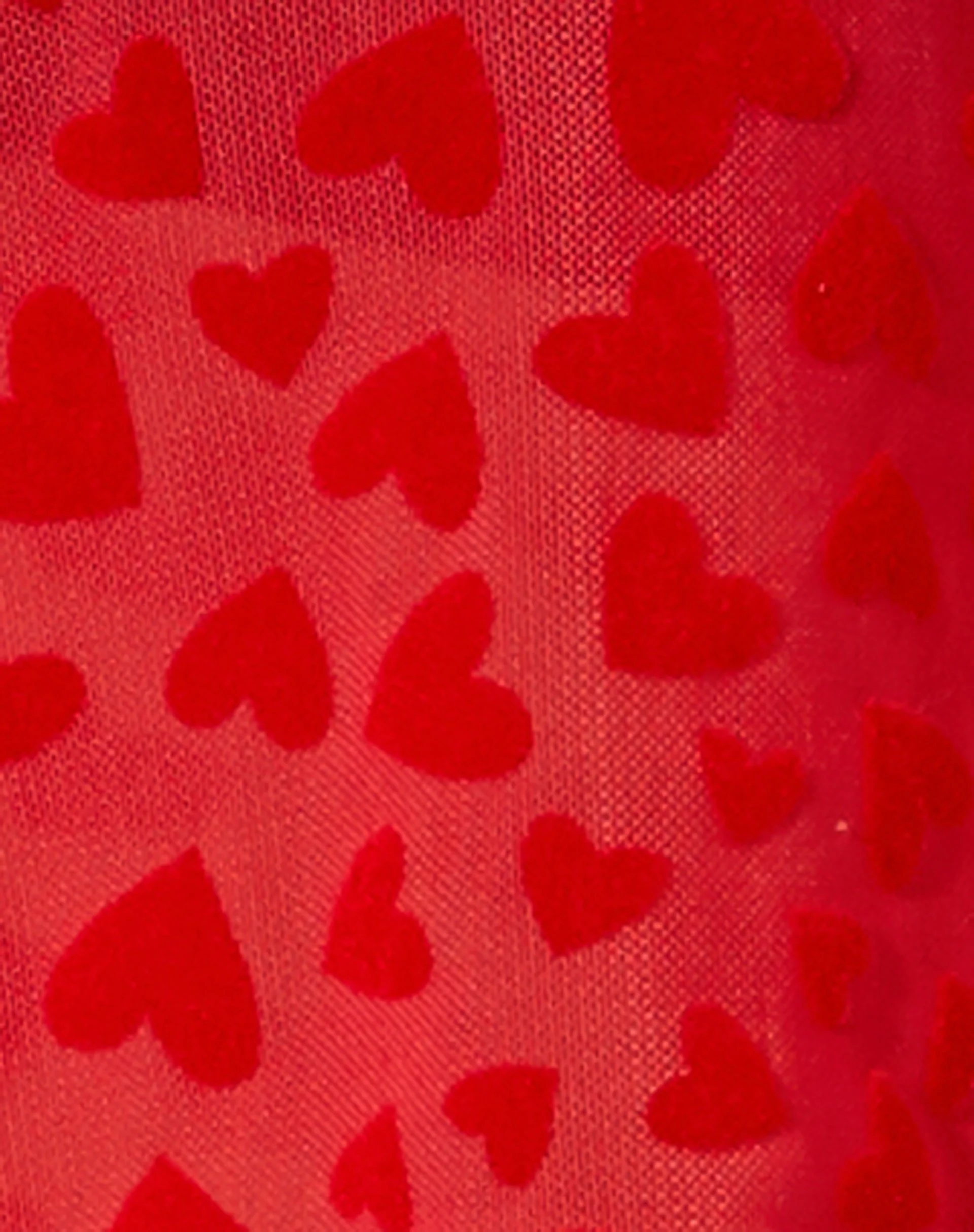 Henry Cardi in Red Mesh Red Heart Flock - Image 7
