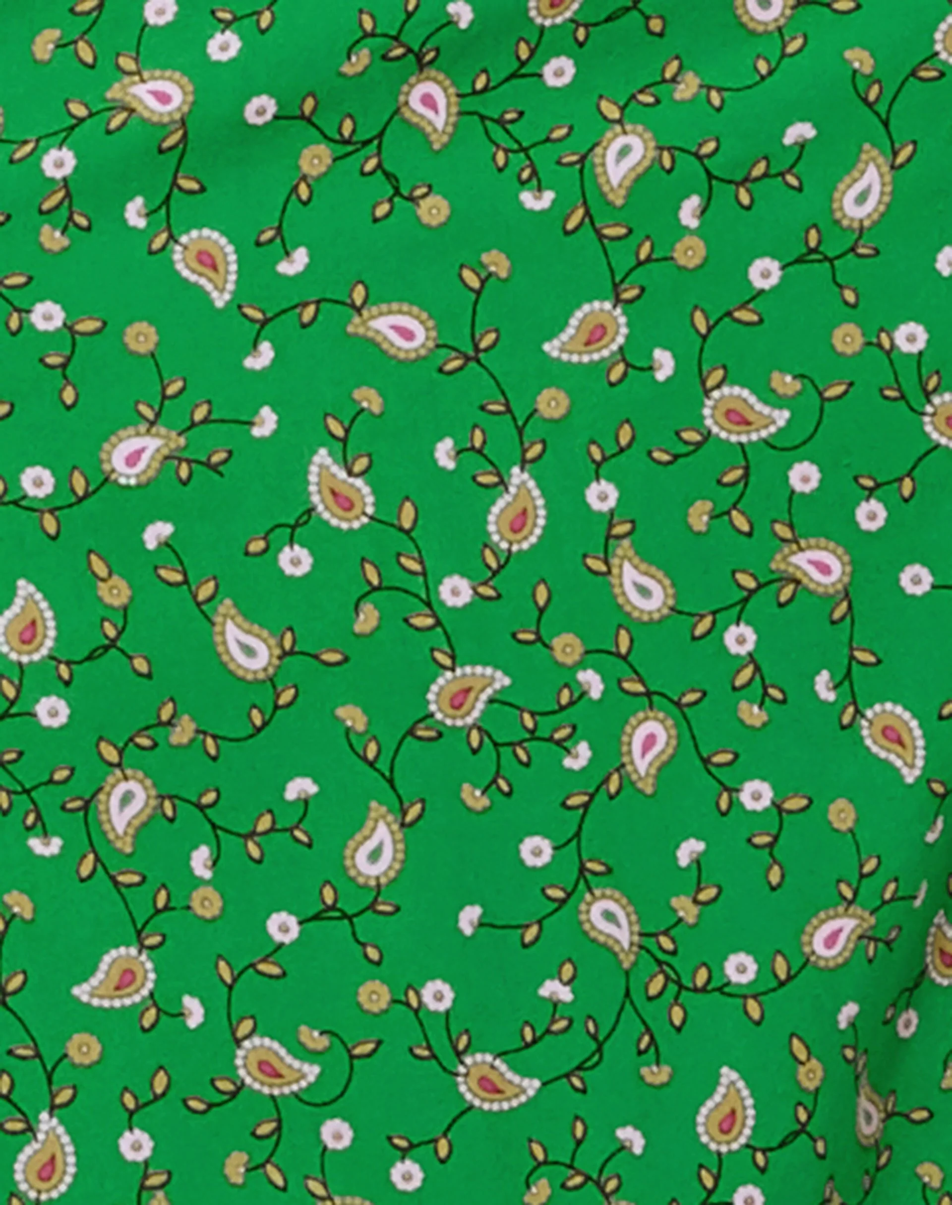 Herbert Midi Dress in Paisley Fun Green - Image 5