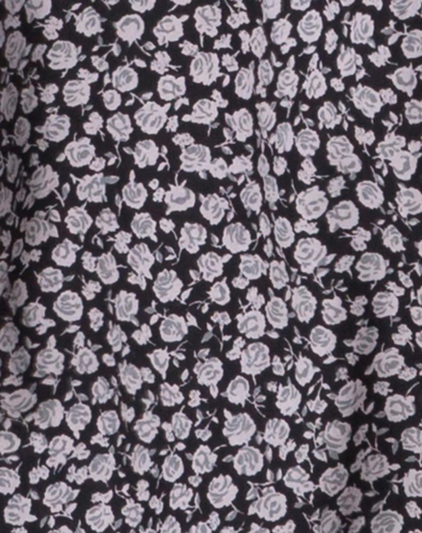 Hime Dress in Ditsy Rose Black - Image 9