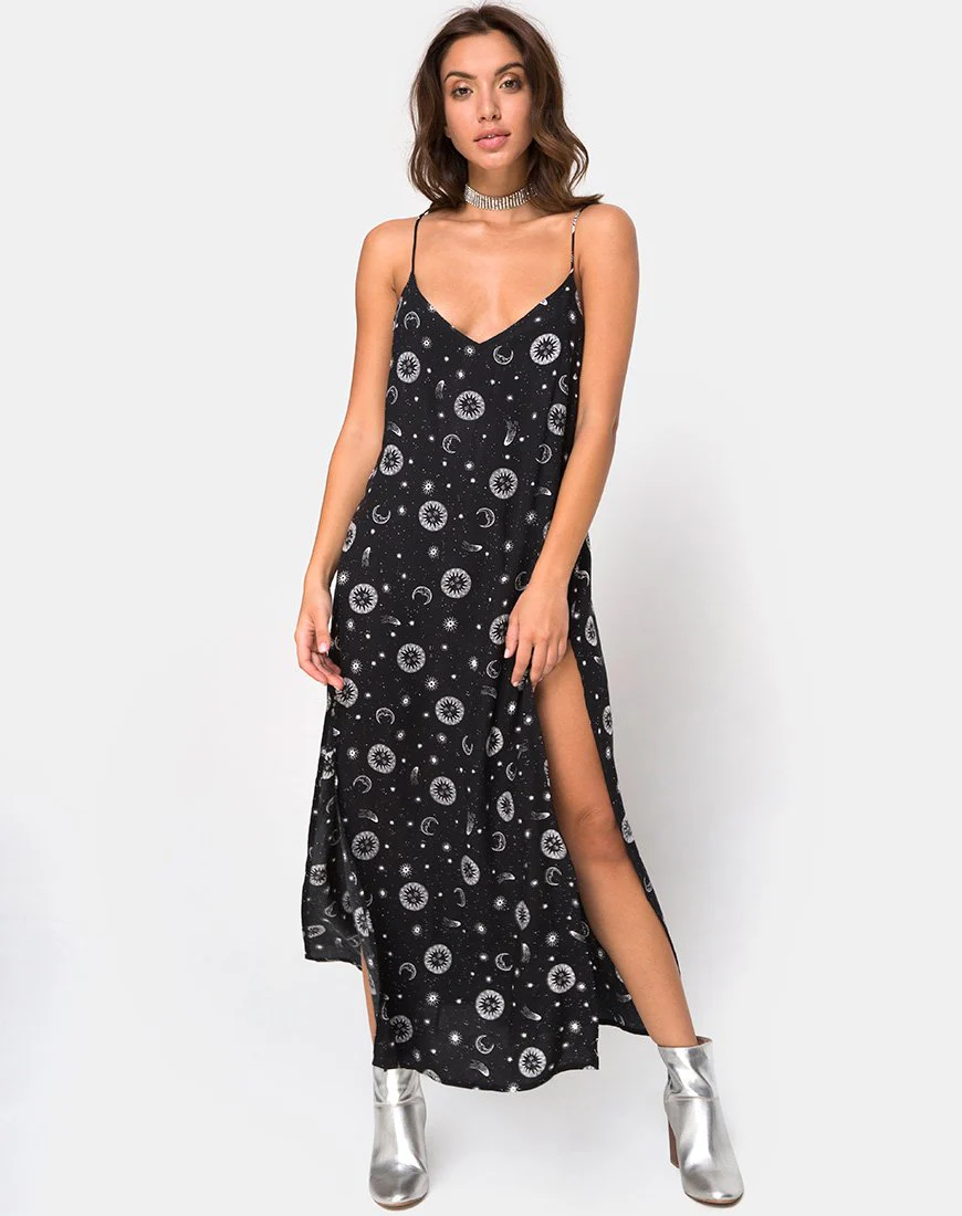 Hime Maxi Dress in Small Celestial Black X Princess Polly - Image 3