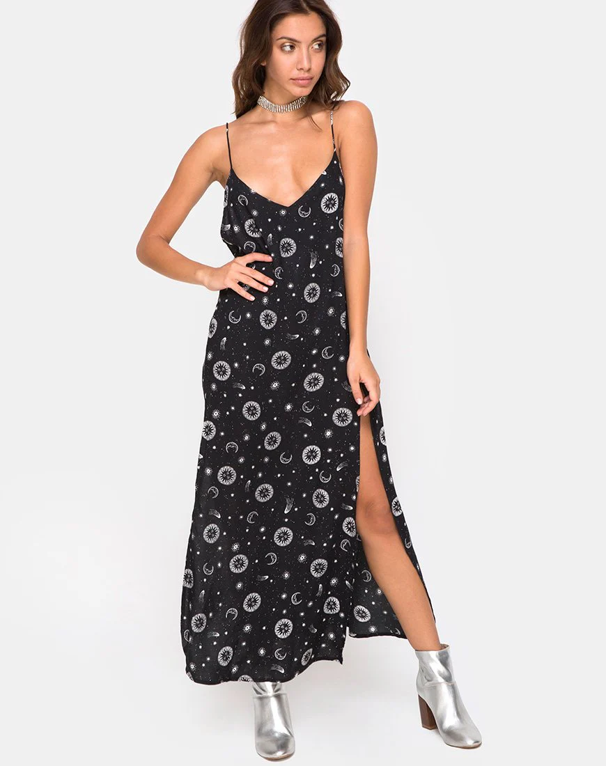 Hime Maxi Dress in Small Celestial Black X Princess Polly - Image 5