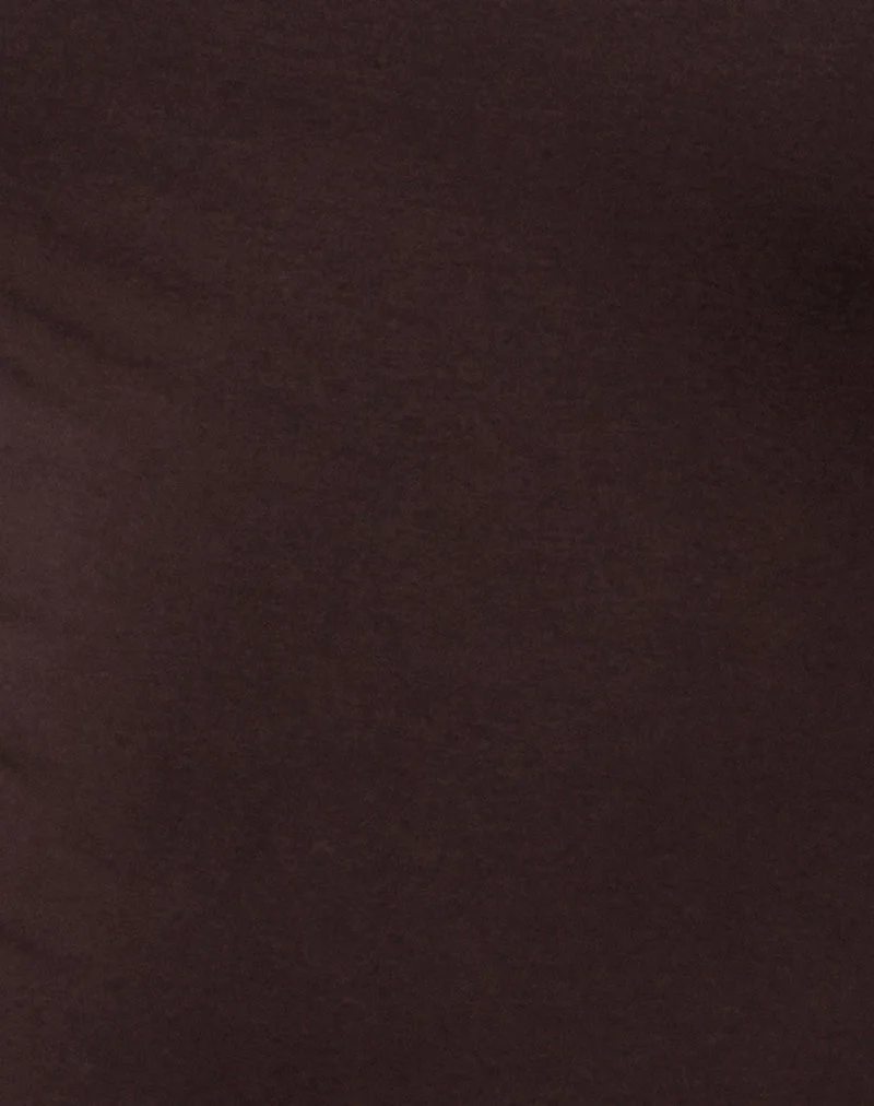 Idra Asymmetric Top in Jersey Bitter Chocolate - Image 6