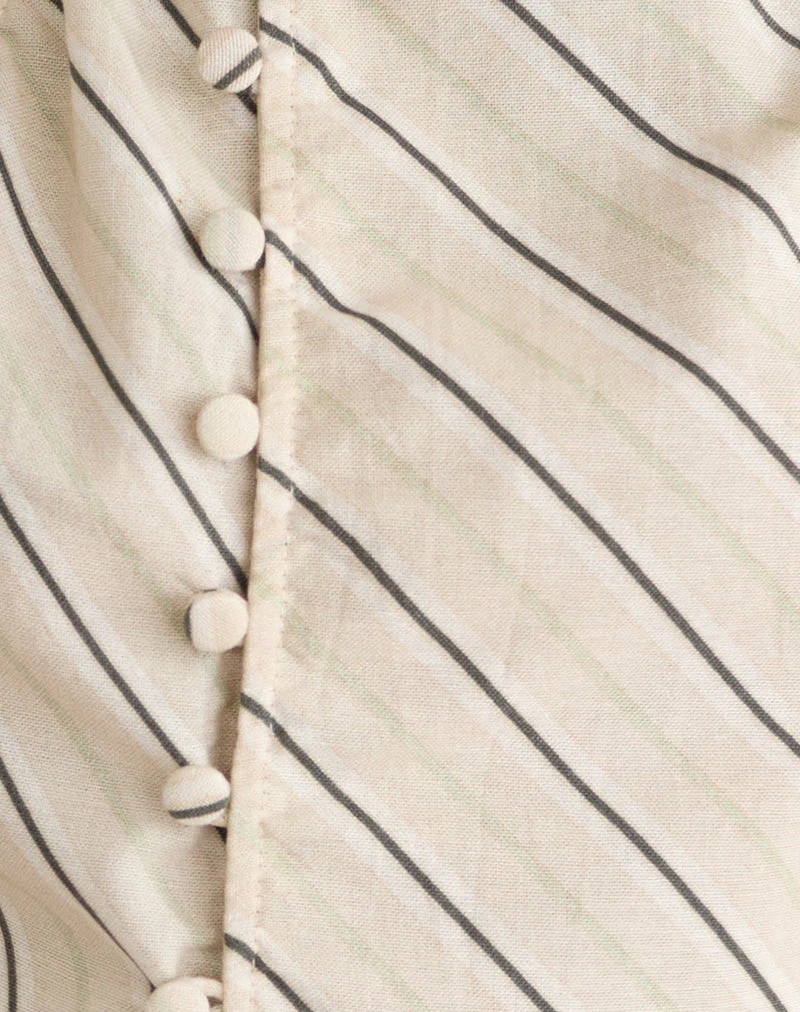 Iggya Top in Tilt Lines Beige - Image 5