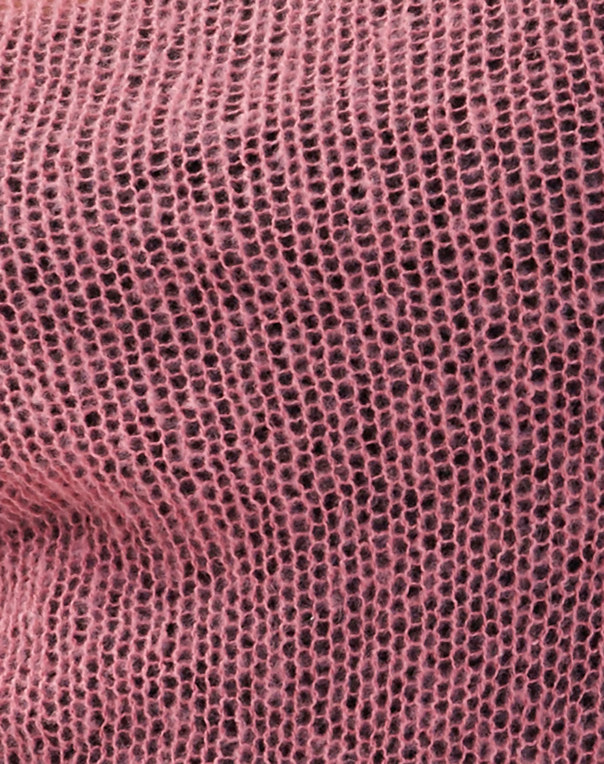 Imelda Fine Open Knit Long Sleeve Top in Pink - Image 6