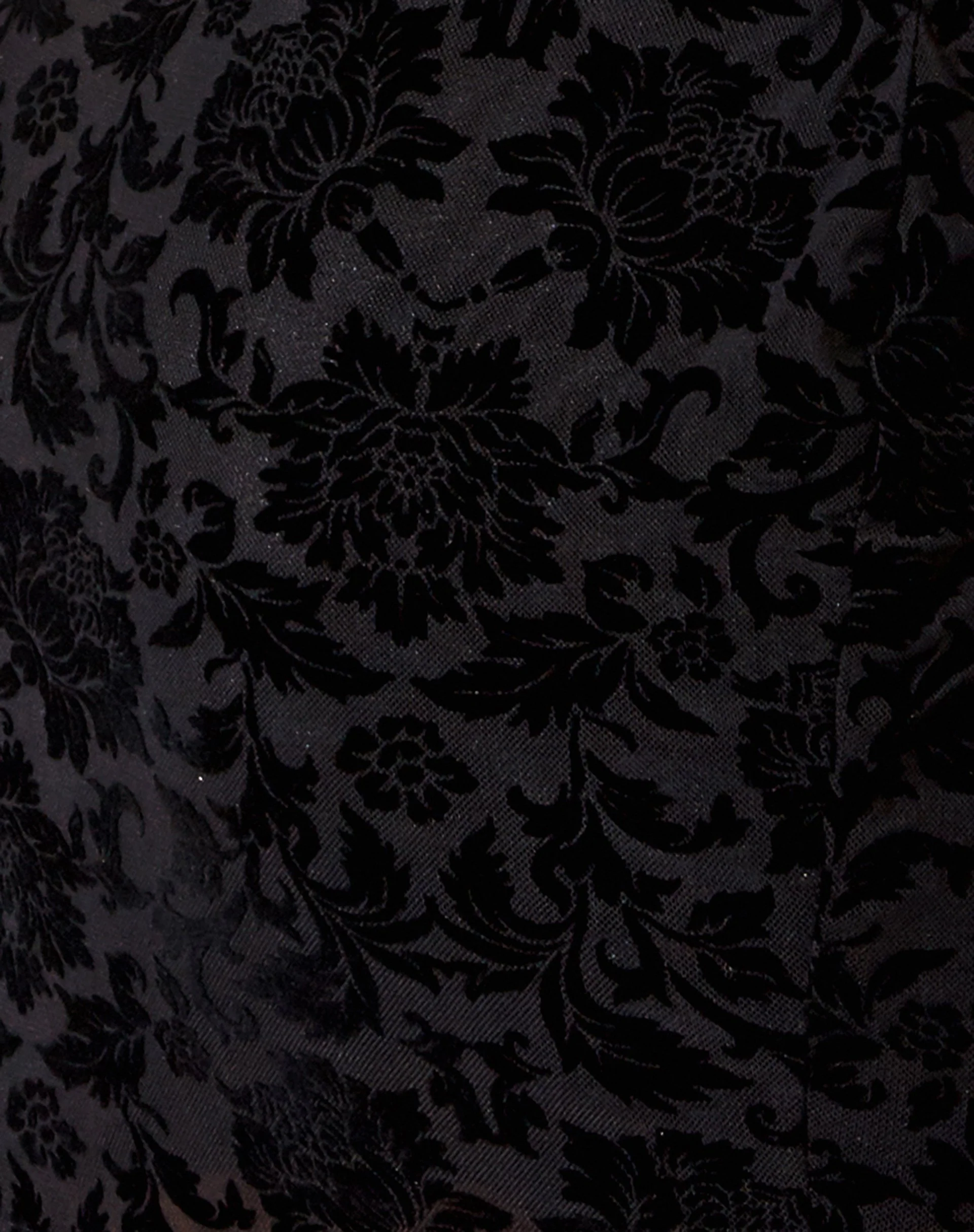 Impho Mini Dress in Brocade Rose Flock Black - Image 5