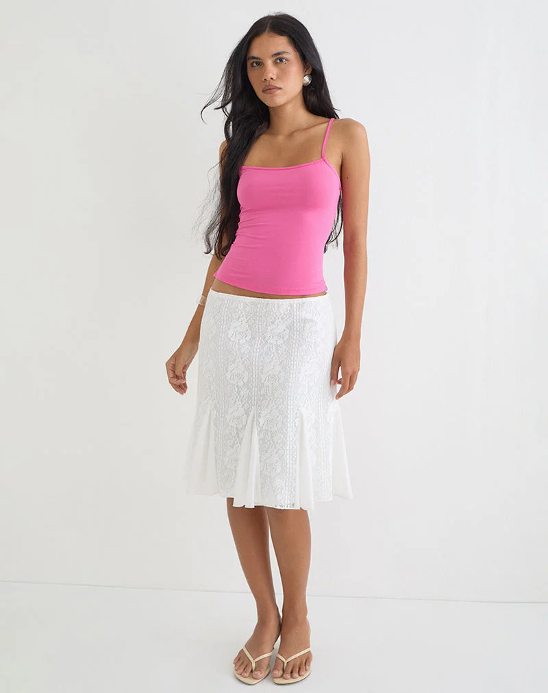 Inaja Cut Out Cami Top in Jersey Deep Pink - Image 3