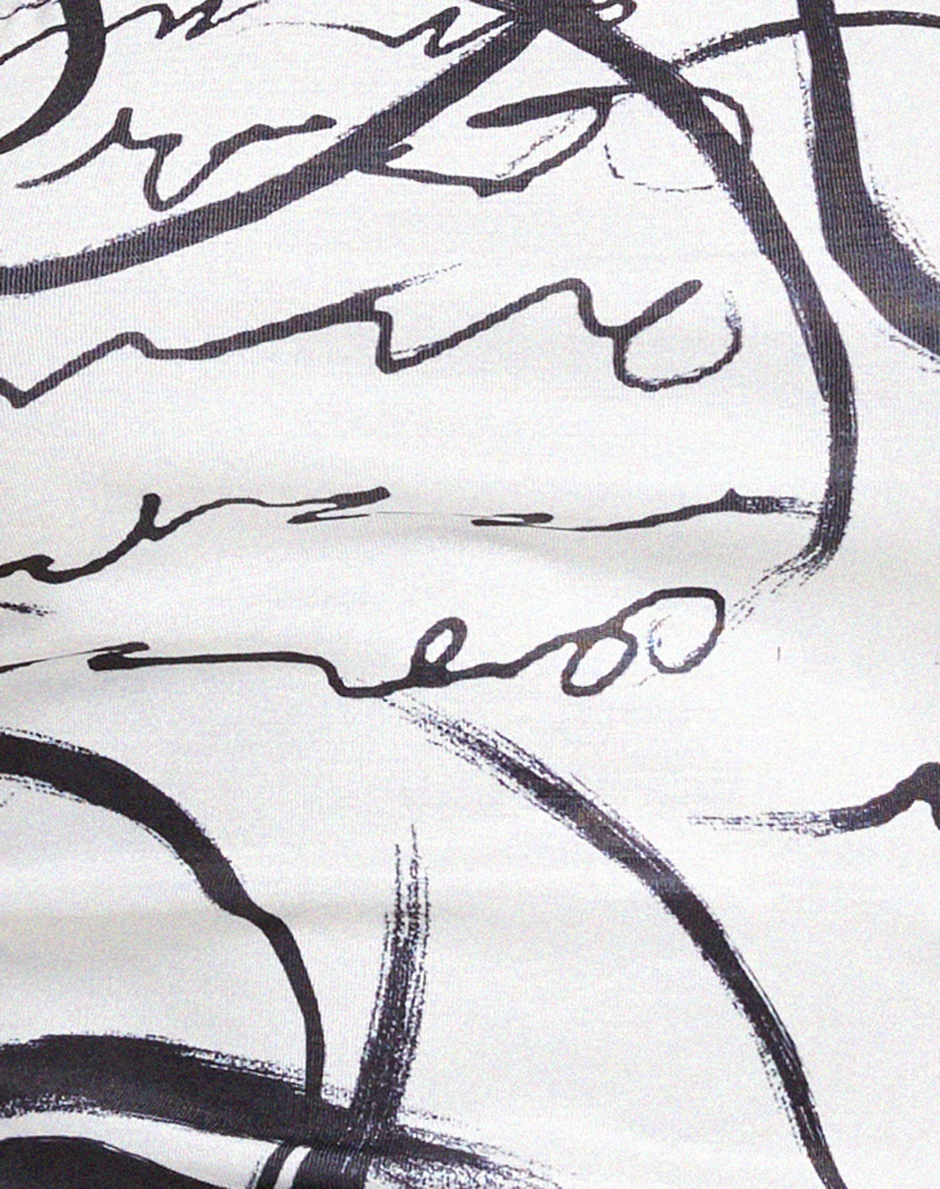 Irvana Bandeau Top in Mono Doodle Black and White - Image 5