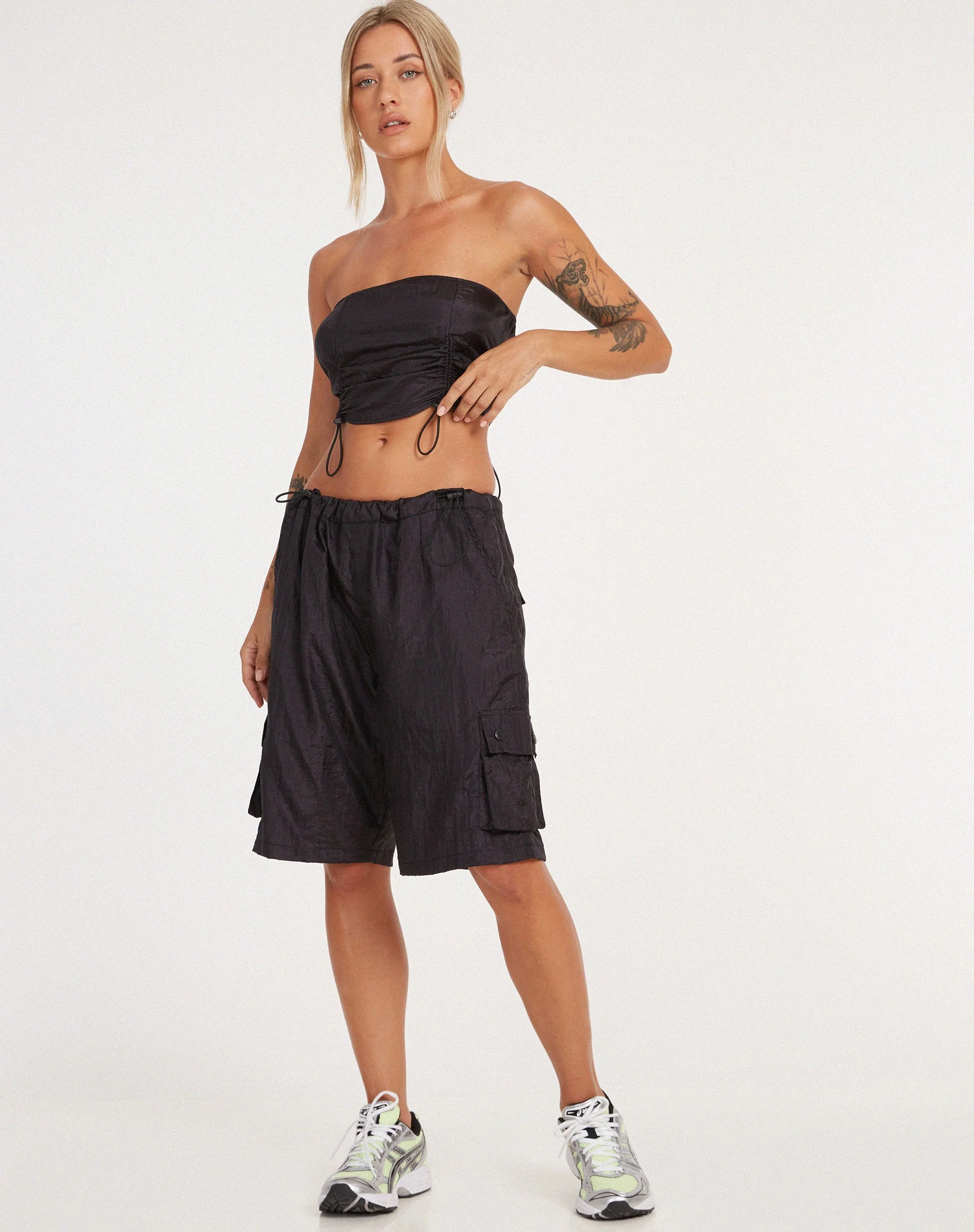 Isao Bandeau Top in Black - Image 3