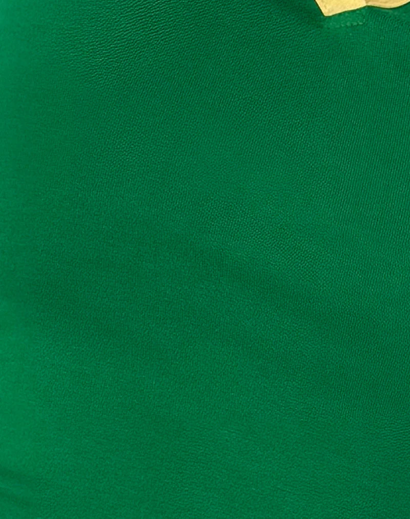 Isda Top in Bush Green with Lemonade Binding - Image 6