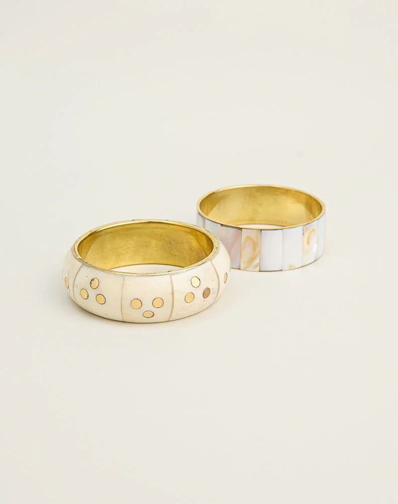 Ivory and Gold Bangle Set - Image 5